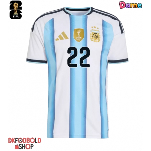 Argentina Lautaro Martinez #22 Hjemmebanetrøje Dame VM 2026 Kort ærmer